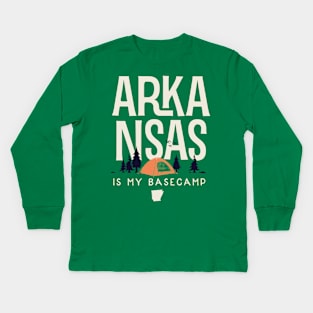 Arkansas is my Base Camp Kids Long Sleeve T-Shirt